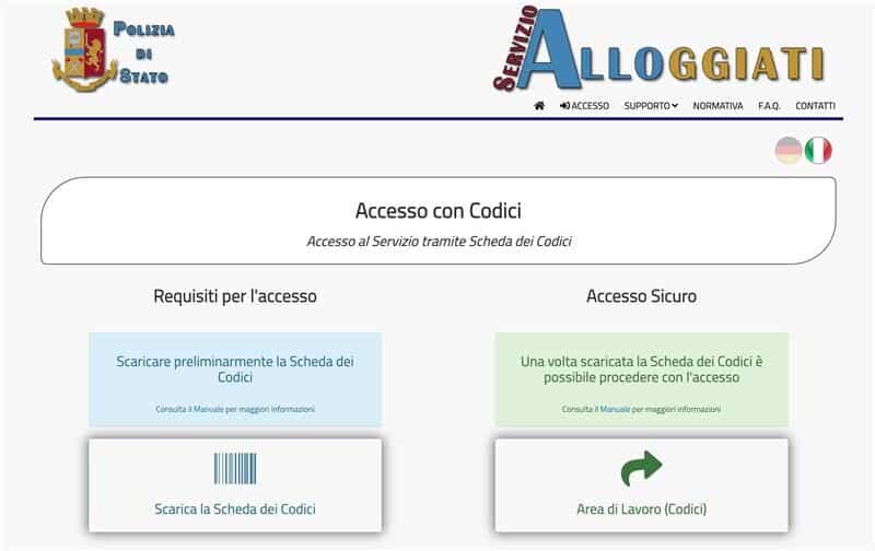 Alloggiati web
