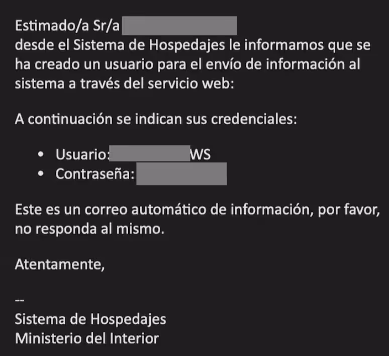 Accessi alla piattaforma SES.HOSPEDAJES